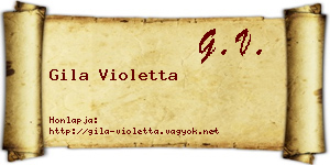 Gila Violetta névjegykártya
